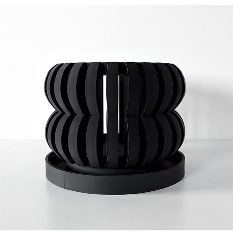 Ghiveci de flori 3d Orchid Ori Premium rotund 15 x 12 cm, Culoare Antracit 3dv0241 foto