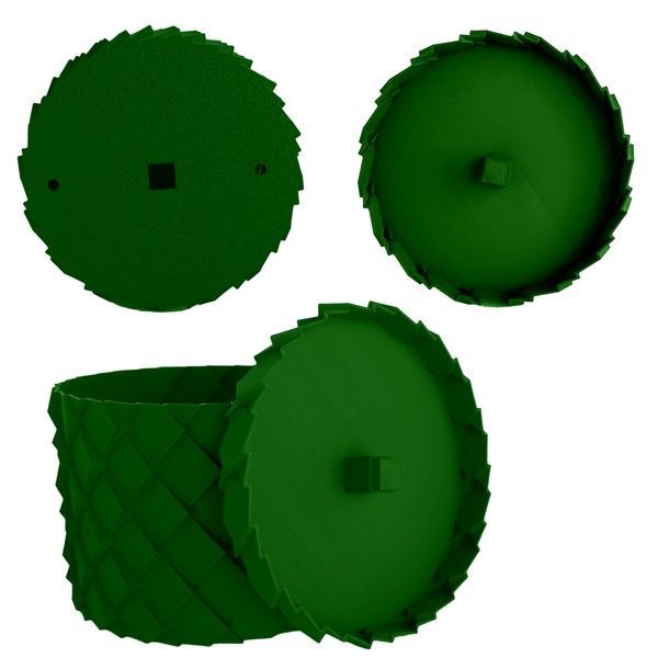 Ghiveci de flori 3d, Volcanic Dragon , rotund 14.5 x 13.5 cm, Culoare Verde 3dv0622 foto