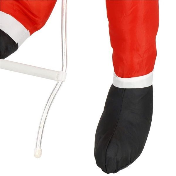 Figurina Craciun, Mos Craciun pe scara, cu iluminare LED, alimentare USB, pentru interior CA-1028 foto