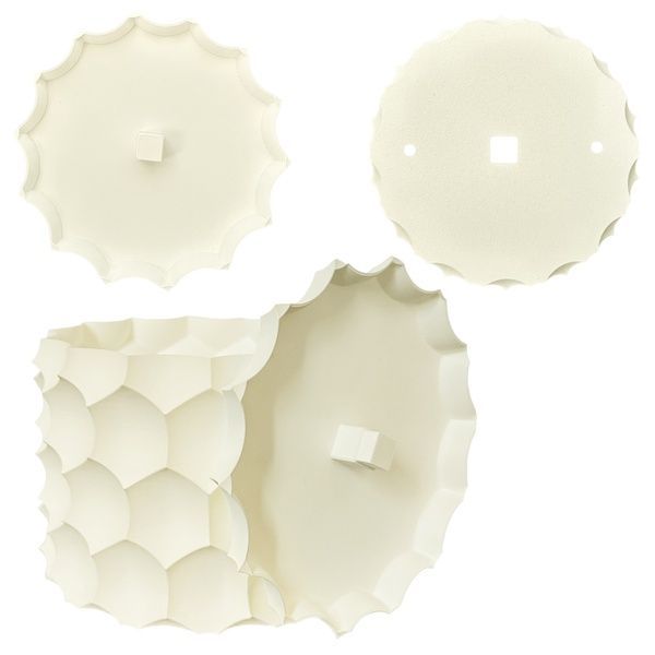 Ghiveci de flori 3d, Razorix , rotund 13 x 12 cm, Culoare Аlb 3dv0873 foto
