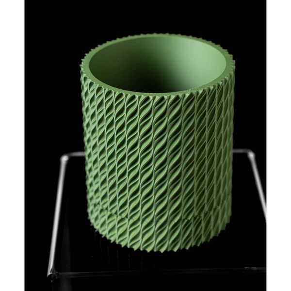 Ghiveci de flori 3d Folium Premium rotund 10.5 x 12 cm, Culoare Verde 3dv0042 foto