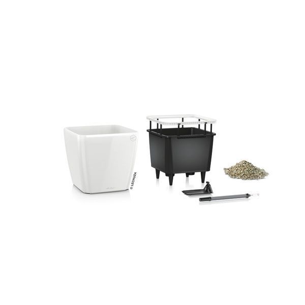 Ghiveci inteligent Lechuza Quadro Premium LS 43 pătrat 32 l 43 x 39 cm, Culoare Negru 16189 foto