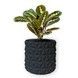 Ghiveci de flori 3d, Krystar , rotund 14.5 x 13.5 cm, Culoare Antracit 3dv0748 foto 1