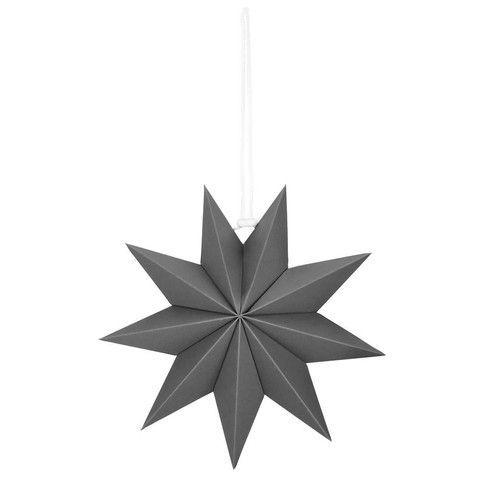 Stea decorativa 3D din hartie, cu 9 colturi, 30cm, argintie CA-1105 foto