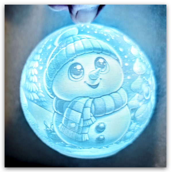 3D Decorative Lamp &ldquo;Snowman Sphere&rdquo; lampa ambientala, lampă de masa, cadou elegant de Crăciun 10x11.5 cm 3dl0013 foto