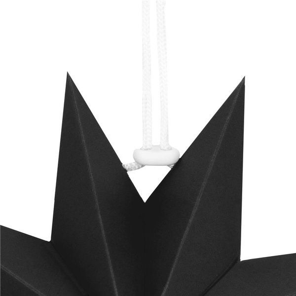 Stea decorativa 3D din hartie, cu 9 colturi, 30cm, neagra CA-1104 foto