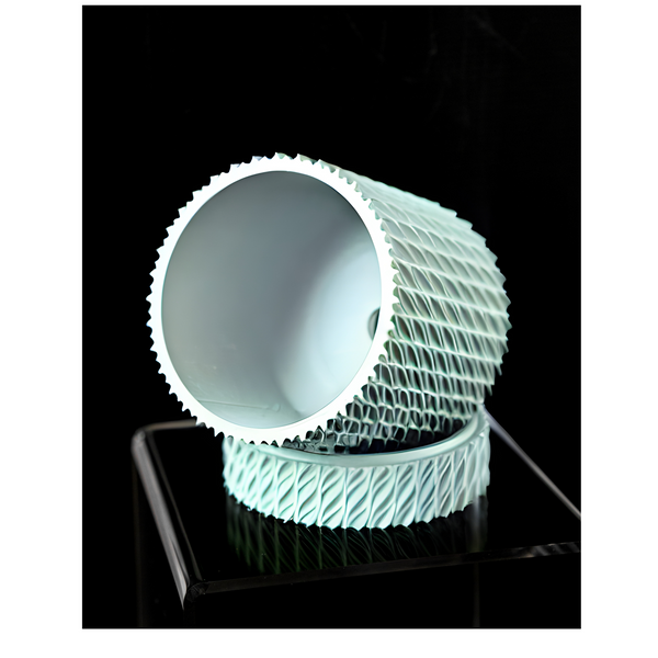 Ghiveci de flori 3d Folium Premium rotund 12.5 x 14,3 cm, Culoare Аlb 3dv0020 foto
