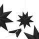 Stea decorativa 3D din hartie, cu 9 colturi, 30cm, neagra CA-1104 foto 2