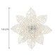 Set 10 ornamente pentru bradul de Craciun, stea Poinsettia, 14cm, alb cu sclipici 10xCA-0729 foto 12