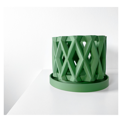 Ghiveci de flori 3d Orchid Halo Premium rotund 17 x 13 cm, Culoare Verde 3dv0203 foto
