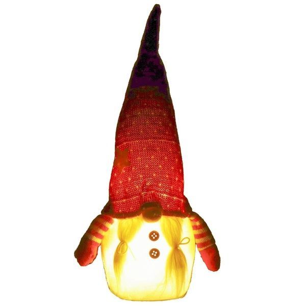 Figurina Craciun, Spiridus, cu iluminare LED, 33cm CA-1246 foto