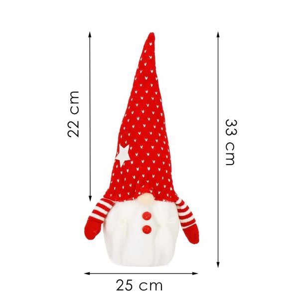 Figurina Craciun, Spiridus, cu iluminare LED, 33cm CA-1246 foto