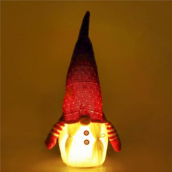 Figurina Craciun, Spiridus, cu iluminare LED, 33cm CA-1246 foto