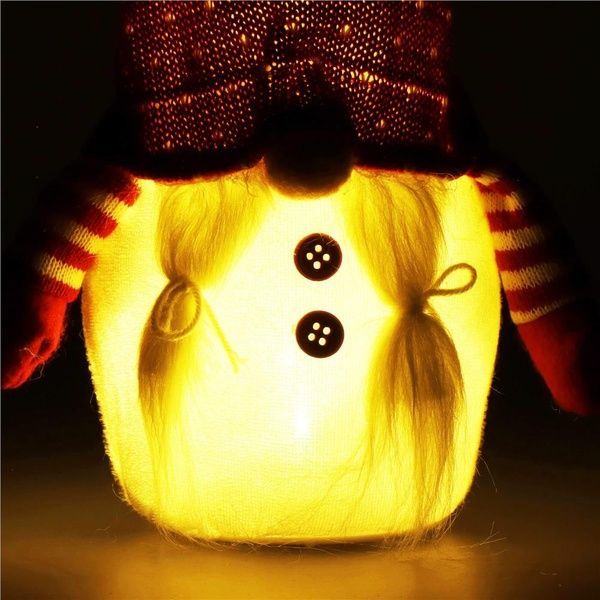 Figurina Craciun, Spiridus, cu iluminare LED, 33cm CA-1246 foto