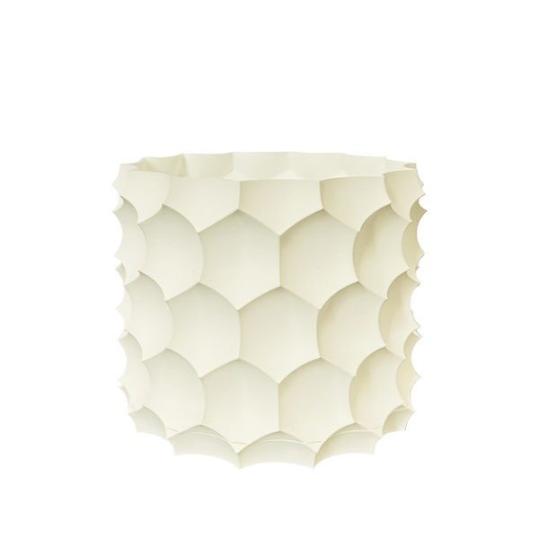 Ghiveci de flori 3d, Razorix , rotund 18 x 16.5 cm, Culoare Аlb 3dv0877 foto