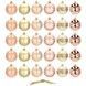 Set globuri de Craciun cu modele de sarbatori, 30 bucati, 6cm, roz si auriu CA-0869 foto 9