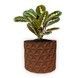 Ghiveci de flori 3d, Trigrix , rotund 11 x 10 cm, Culoare Maro 3dv0927 foto 1