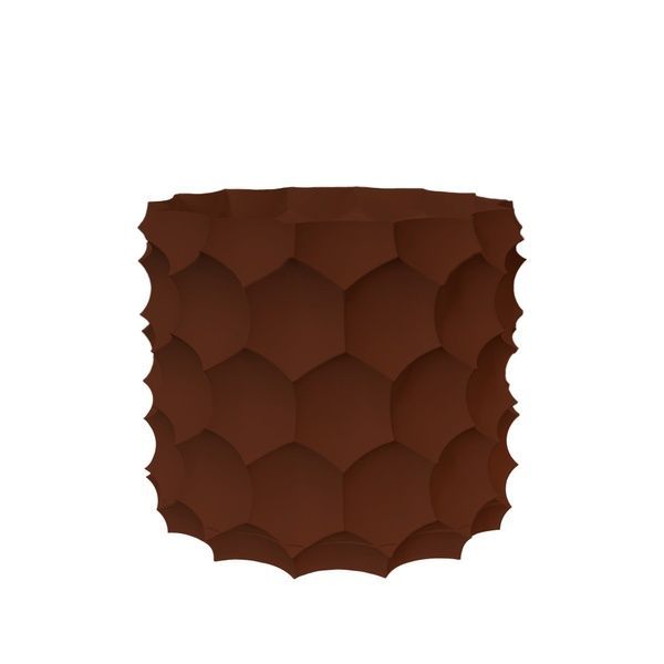 Ghiveci de flori 3d, Razorix , rotund 11 x 10 cm, Culoare Maro 3dv0878 foto