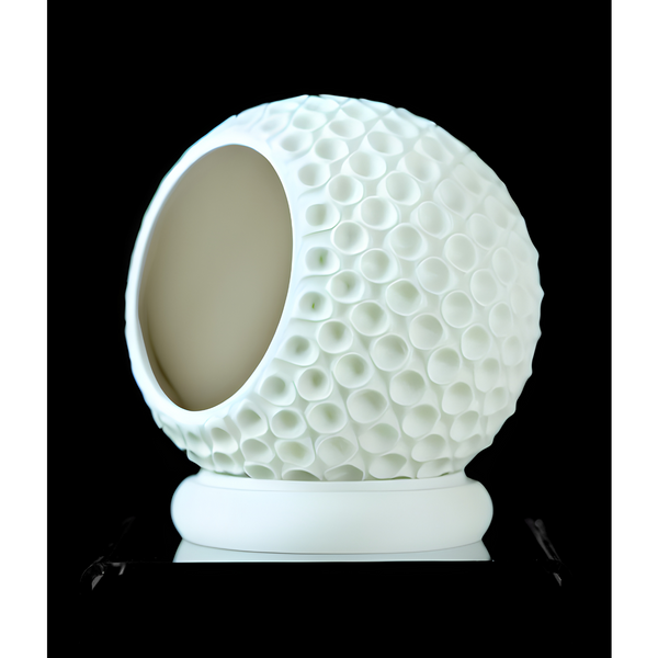 Ghiveci de flori 3d Sferra rotund 15 x 12.5 cm, Culoare Alb 3dv0379 foto