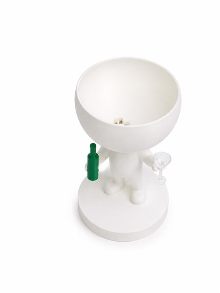 Ghiveci de flori 3D WineBuddy Party, alb, 100 &times; 160 mm 3dv0990 foto