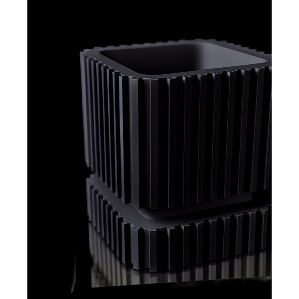 Ghiveci de flori 3d Tower rotund 15 x 16.5 cm, Culoare Antracit 3dv0360 foto