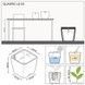 Ghiveci inteligent Lechuza Quadro Premium LS 50 pătrat 53 l 50 x 46 cm, Culoare Alb 16280 foto 9