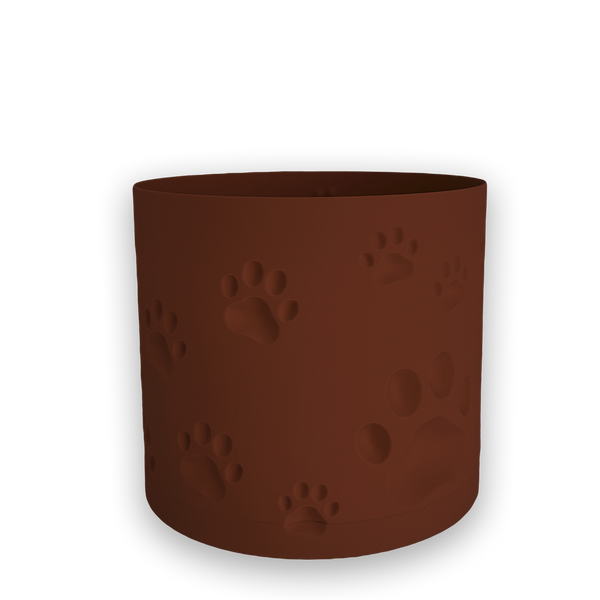 Ghiveci de flori 3d, Trace Animal , rotund 16.5 x 15.5 cm, Culoare Maro 3dv0981 foto