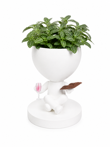 Ghiveci de flori 3D WineBuddy Book, alb, 100 &times; 135 mm 3dv0993 foto