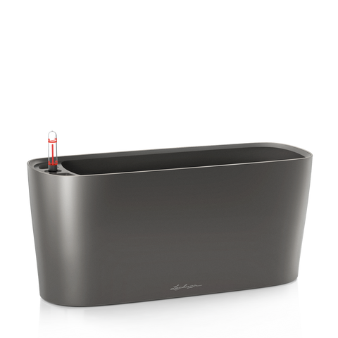 Ghiveci inteligent Lechuza Delta 20 oval 5 l 40 x 15 x 18 cm, culoare antracit 15563 foto