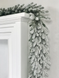 Ghirlanda artificiala de Craciun, TSE Garland LUX SNOW, ace 3D, PE, Ghirlanda 190 cm, Ghirlanda pentru usa, semineu, Decoratiuni exteriorul interior al casei. Ninsa TSV1323 foto 4