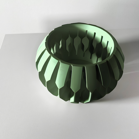 Ghiveci de flori 3d Orchid Tala Premium rotund 15 x 10.5 cm, Culoare Verde 3dv0244 foto