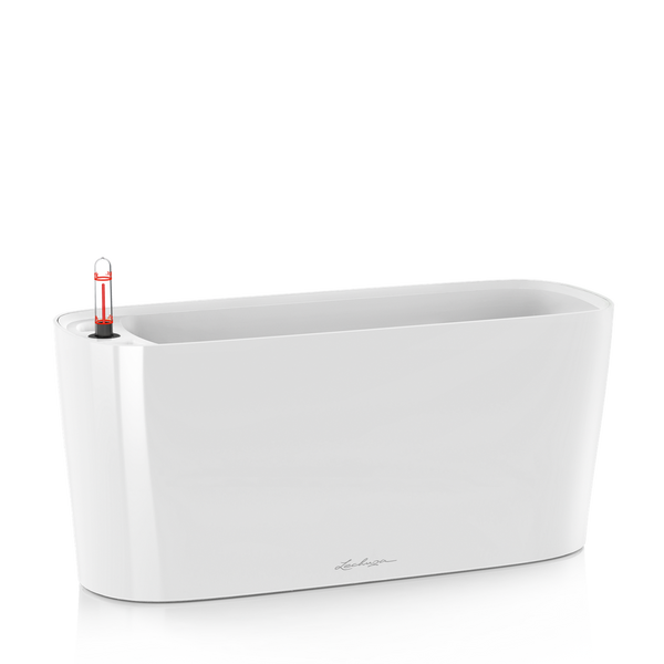 Ghiveci inteligent Lechuza Delta 20 oval 5 l 40 x 15 x 18 cm, Culoare Alb 15560 foto