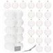 Set globuri de Craciun, 20 bucati, 8cm, alb mat CA-0841 foto 5