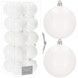 Set globuri de Craciun, 20 bucati, 8cm, alb mat CA-0841 foto 7