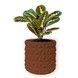 Ghiveci de flori 3d, Krystar , rotund 14.5 x 13.5 cm, Culoare Maro 3dv0783 foto 1