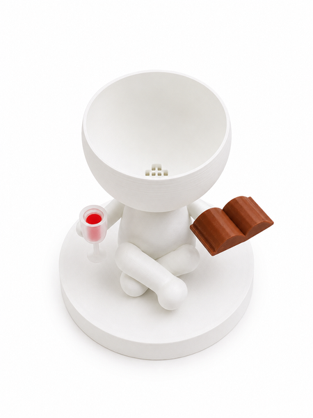 Ghiveci de flori 3D WineBuddy Book, alb, 140 &times; 185 mm 3dv0995 foto