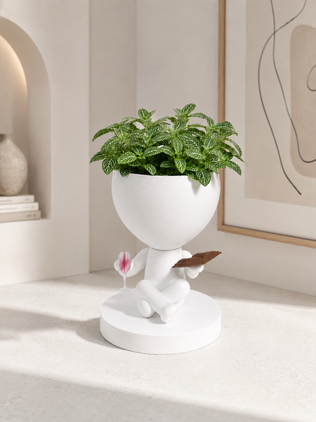 Ghiveci de flori 3D WineBuddy Book, alb, 140 &times; 185 mm 3dv0995 foto