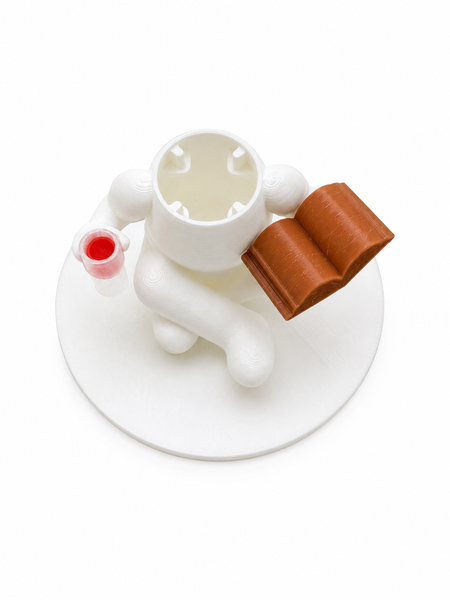 Ghiveci de flori 3D WineBuddy Book, alb, 140 &times; 185 mm 3dv0995 foto