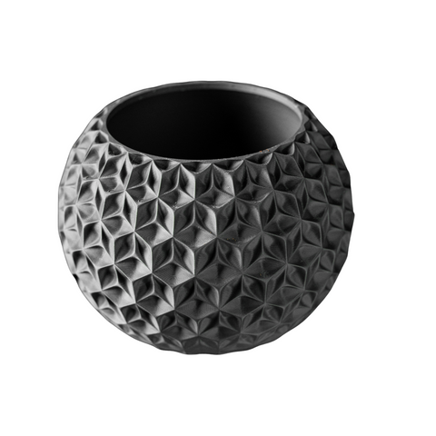 Ghiveci de flori 3d Orbix rotund 15 x 12.5 cm, Culoare Antracit 3dv0497 foto