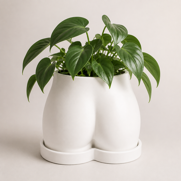 Ghiveci &ndash; vază de flori 3D &bdquo;Aura&rdquo; alb &ndash; siluetă feminină 205 &times; 140 mm 3dv1095 foto