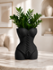Ghiveci &ndash; vază de flori 3D &bdquo;Vivienne Corset&rdquo; negru &ndash; siluetă feminină 170 &times; 220 mm 3dv1060 foto 3