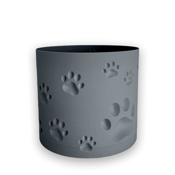 Ghiveci de flori 3d, Trace Animal , rotund 12 x 11 cm, Culoare Gri 3dv0949 foto
