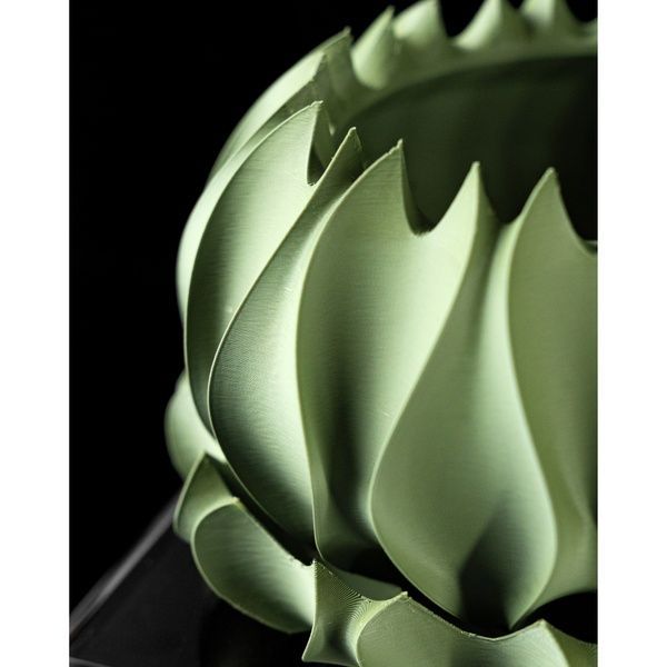 Ghiveci de flori 3d Roundflower Premium rotund 15 x 9 cm, Culoare Verde 3dv0187 foto