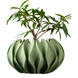 Ghiveci de flori 3d Roundflower Premium rotund 15 x 9 cm, Culoare Verde 3dv0187 foto 2