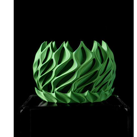 Ghiveci de flori 3d Flame Premium rotund 16 x 12 cm, Culoare Verde 3dv0159 foto