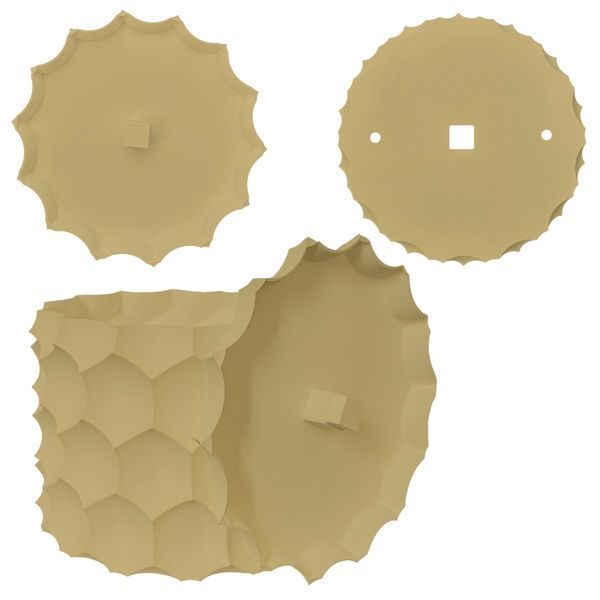 Ghiveci de flori 3d, Razorix , rotund 11 x 10 cm, Culoare Bej 3dv0885 foto