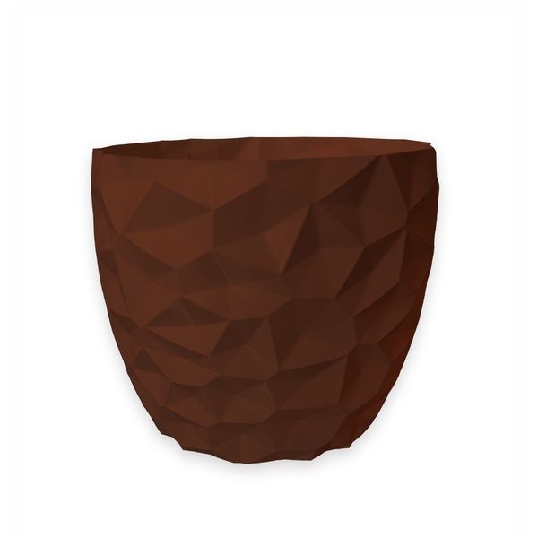 Ghiveci de flori 3d, Dunora , rotund 14.5 x 13.5 cm, Culoare Maro 3dv0685 foto