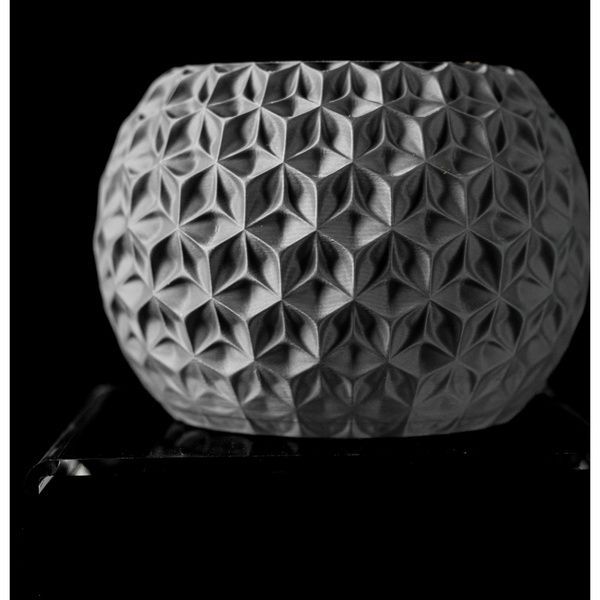 Ghiveci de flori 3d Orbix rotund 13.5 x 11.5 cm, Culoare Antracit 3dv0496 foto