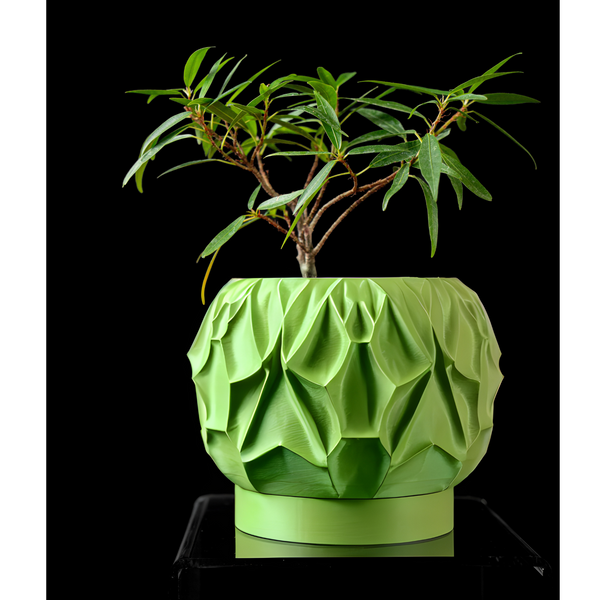 Ghiveci de flori 3d Mistella rotund 17 x 13 cm, Culoare Verde 3dv0404 foto