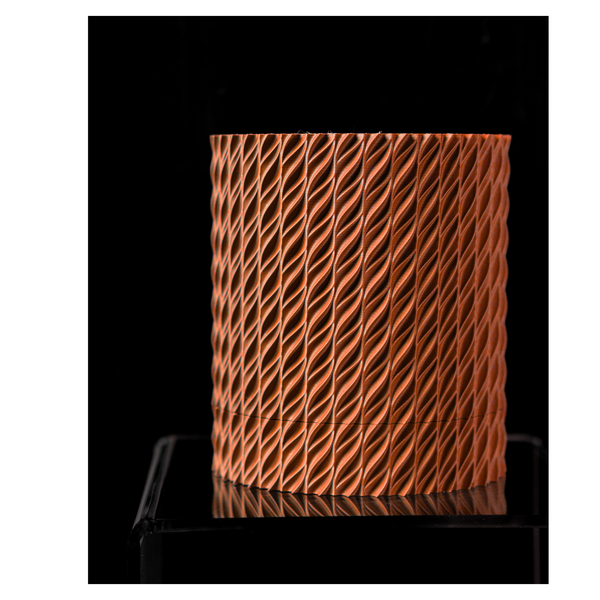 Ghiveci de flori 3d Folium Premium rotund 11.5 x 13.2 cm, Culoare Maro 3dv0013 foto
